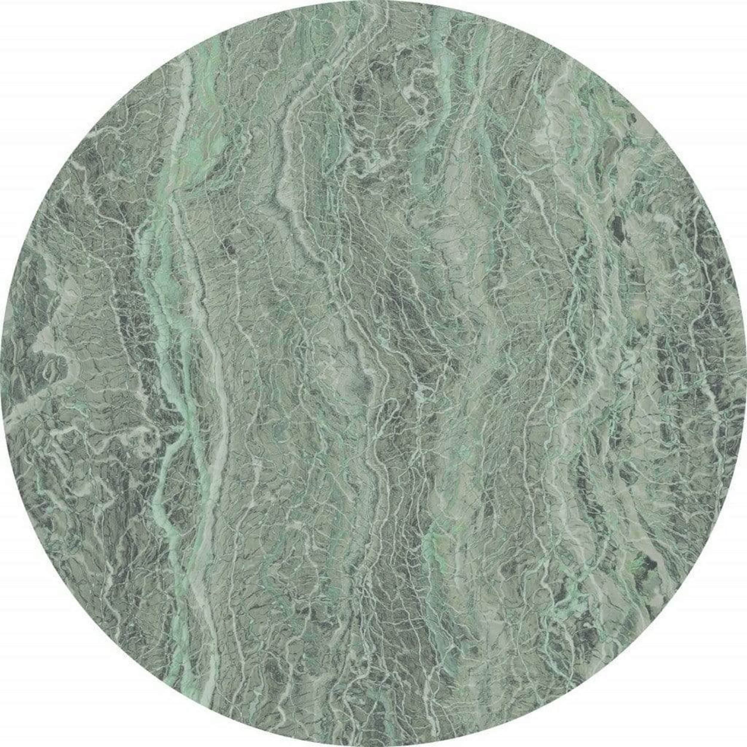 Fotobehang - Green Marble 125x125cm - Rond - Vliesbehang - Zelfklevend Top Merken Winkel